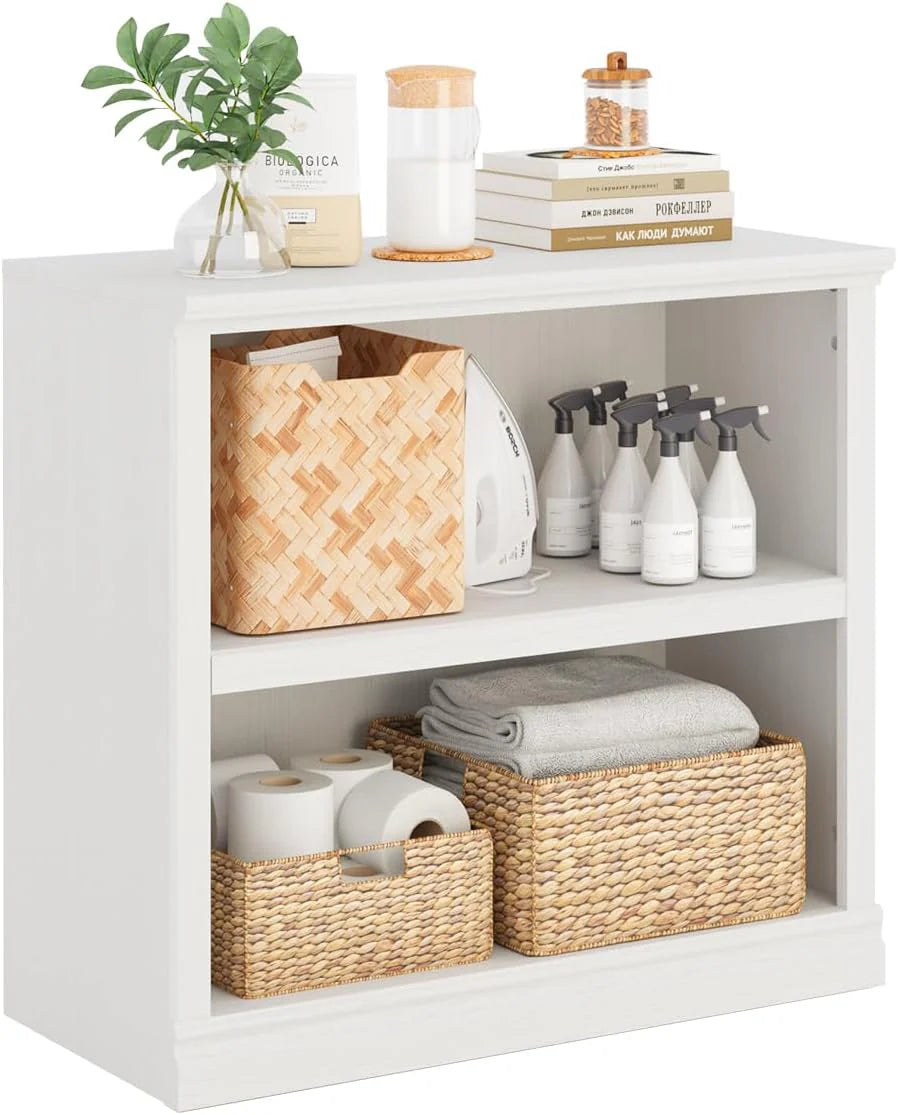 70-Inch Tall White Bookcase 5 Tiers Shelves Open Storage Bookshelf