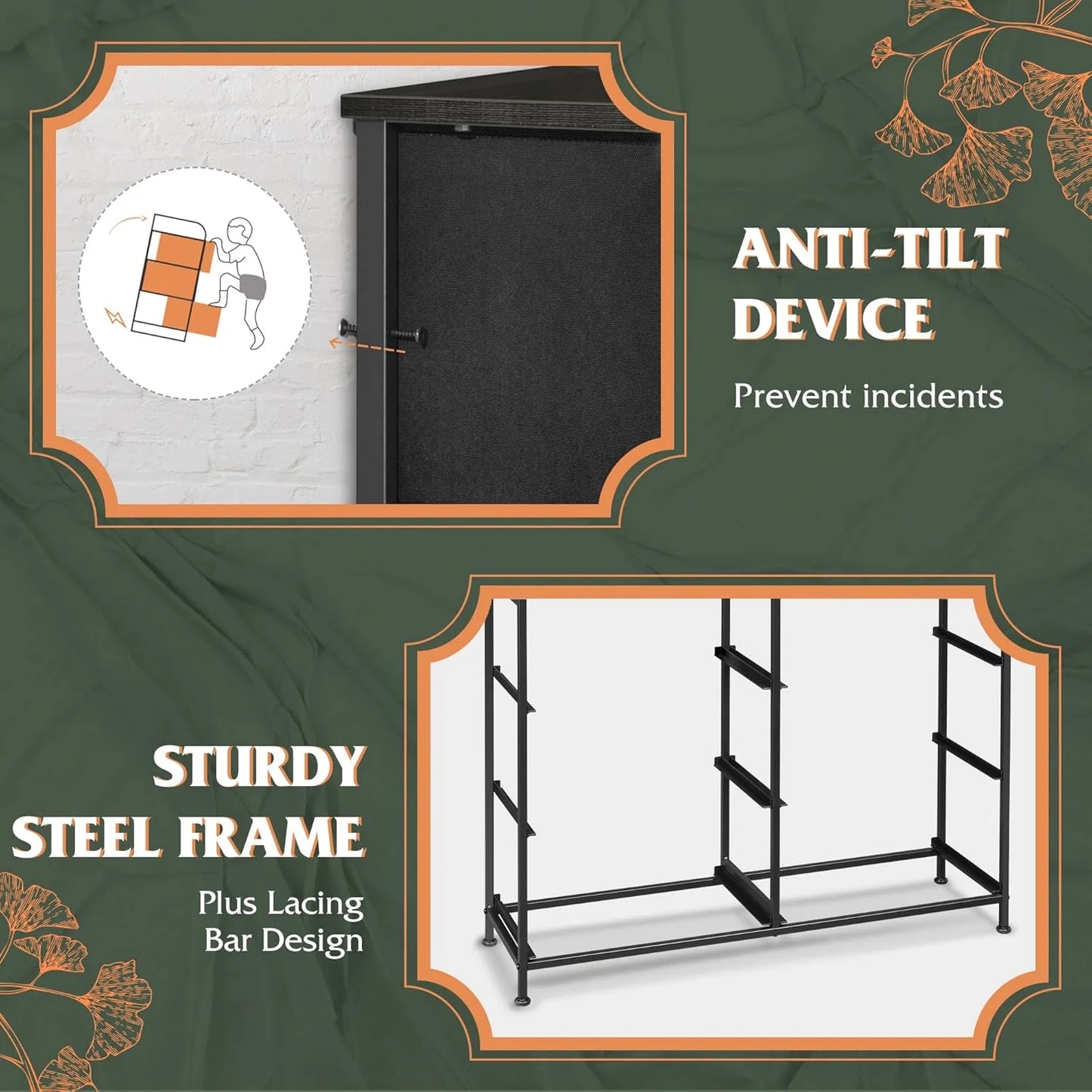 Storage Organizer Unit with 11 Fabric Bins, Storage Drawers Organizer with Steel Frame, Tall Storage Tower Organizaton