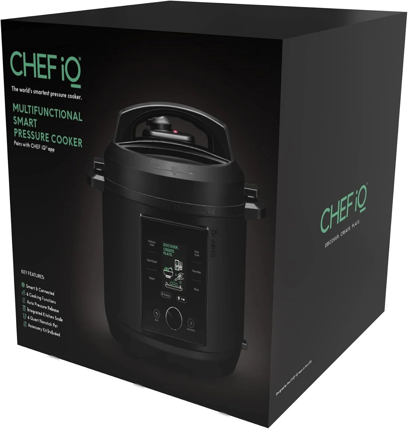 CHEF iQ Smart Pressure Cooker with WiFi and Built-in Scale - Easy-to-use 10-in-1 Multi-Cooker Rice Cooker, Slow Cooker, Instant Meal for Foodies