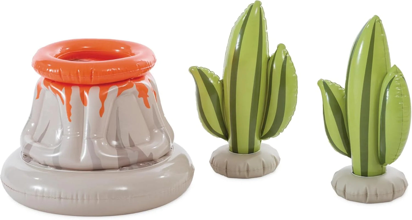 Intex 96" x 78" x 28" Inflatable Jungle Adventure Play Center Spray Kiddie Pool - Backyard Kids Water Slide, Outdoor Blow-Up Splash Pad for Toddlers