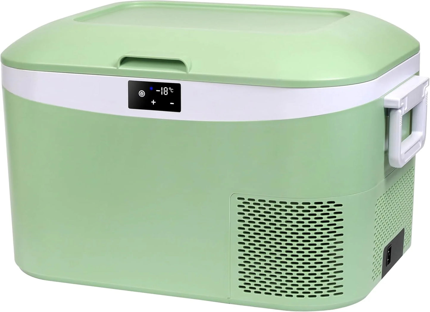 Car Fridge Portable 12 Volt Refrigerator 23 Quart (22 Liter) Freezer Compressor Cooler 12V/24V DC 110～240 V AC for Outdoor, Camping, Travel, Home Use -18℃~+15℃ (Green)