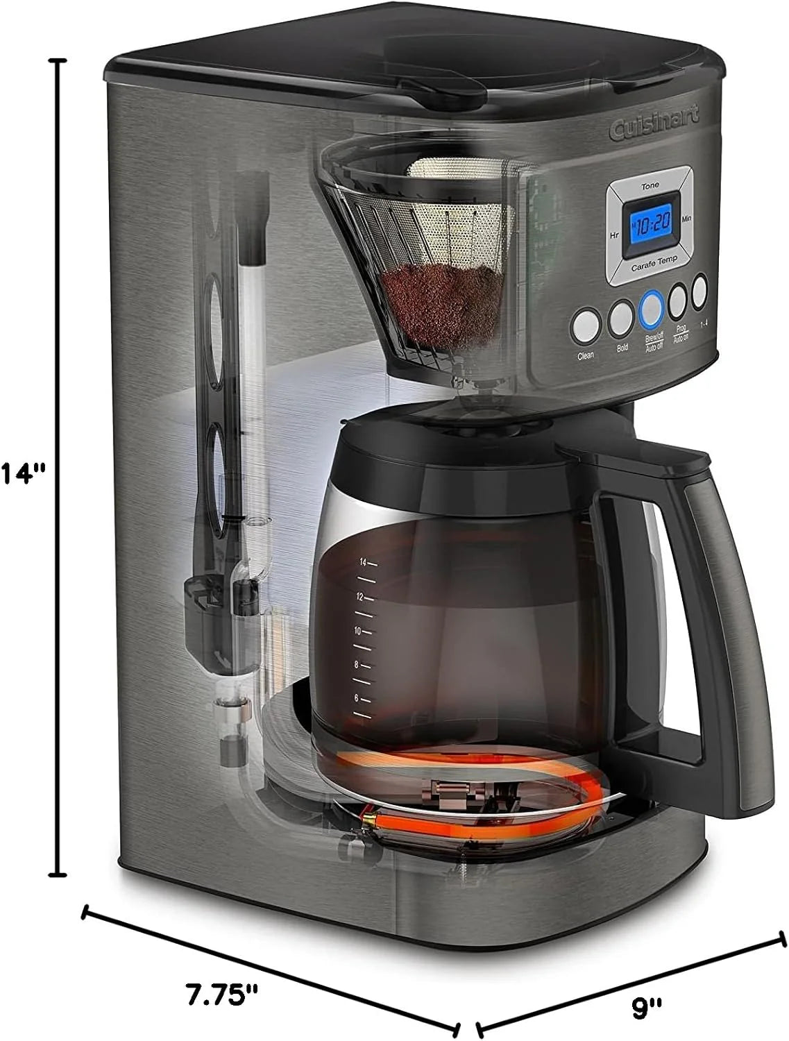 Cuisinart DCC-3200P1 Coffee Maker Fully Automatic with Brew Strength Control