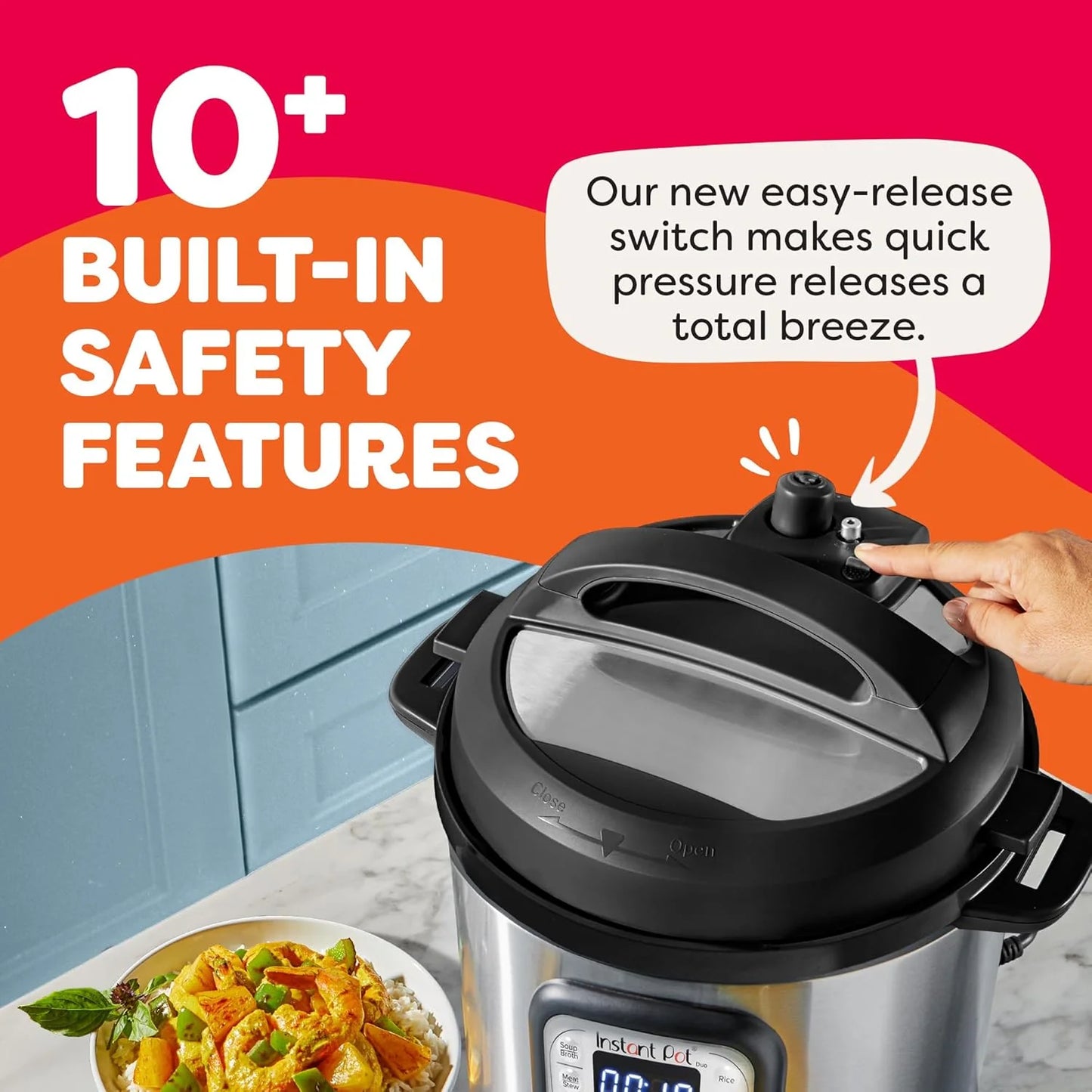 Instant Pot Duo 7-in-1 Electric Pressure Cooker, Slow Cooker, Rice Cooker, Steamer, Sauté Pan, Yogurt Maker, Warmer, and Sterilizer