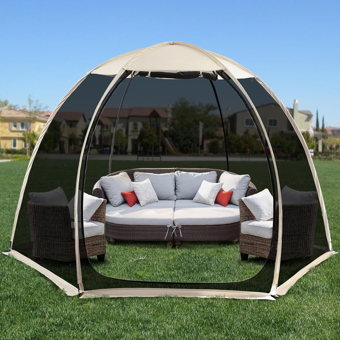 Pop Up Screen House Gazebo Tent with Mosquito Netting Sides