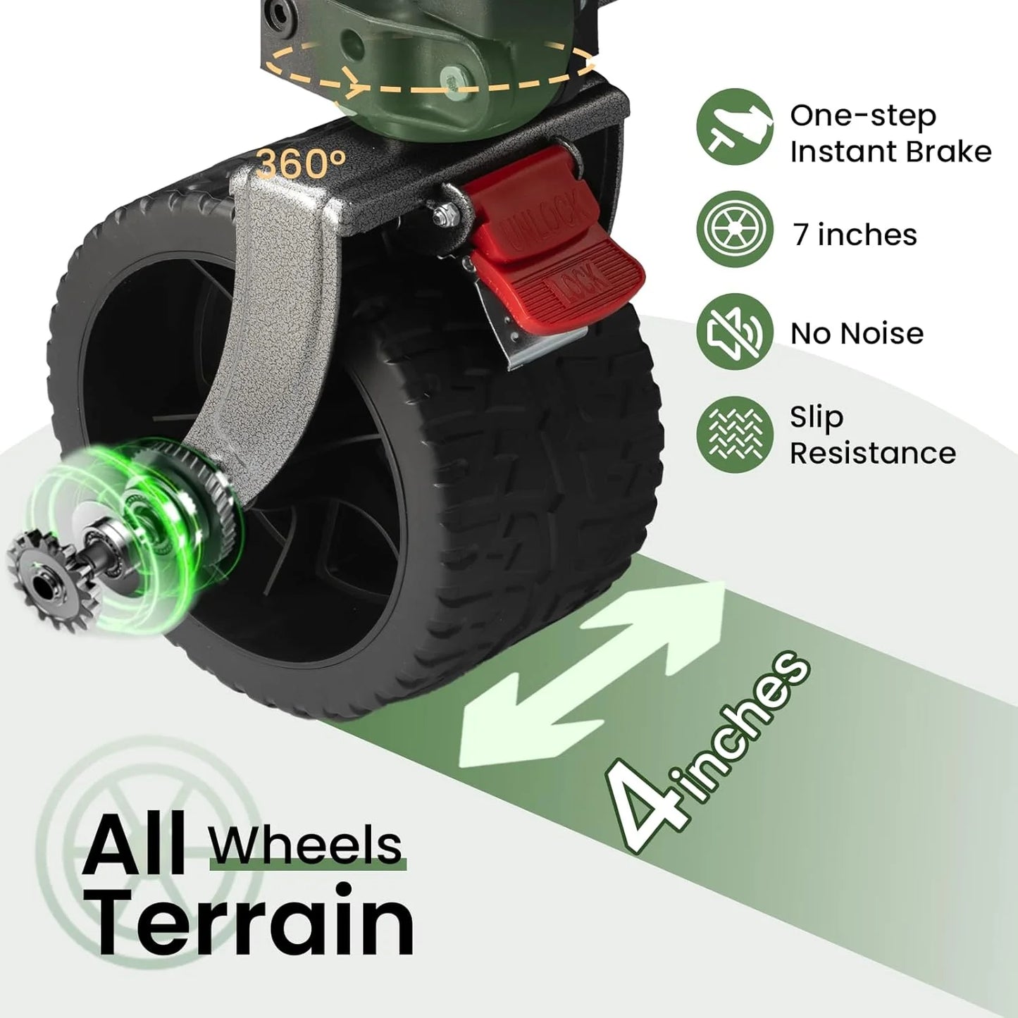 Double-decker cart, 500 lb capacity, 400 liter foldable cart, all-terrain wheels, 46" extra-long extension cart, foldable cart