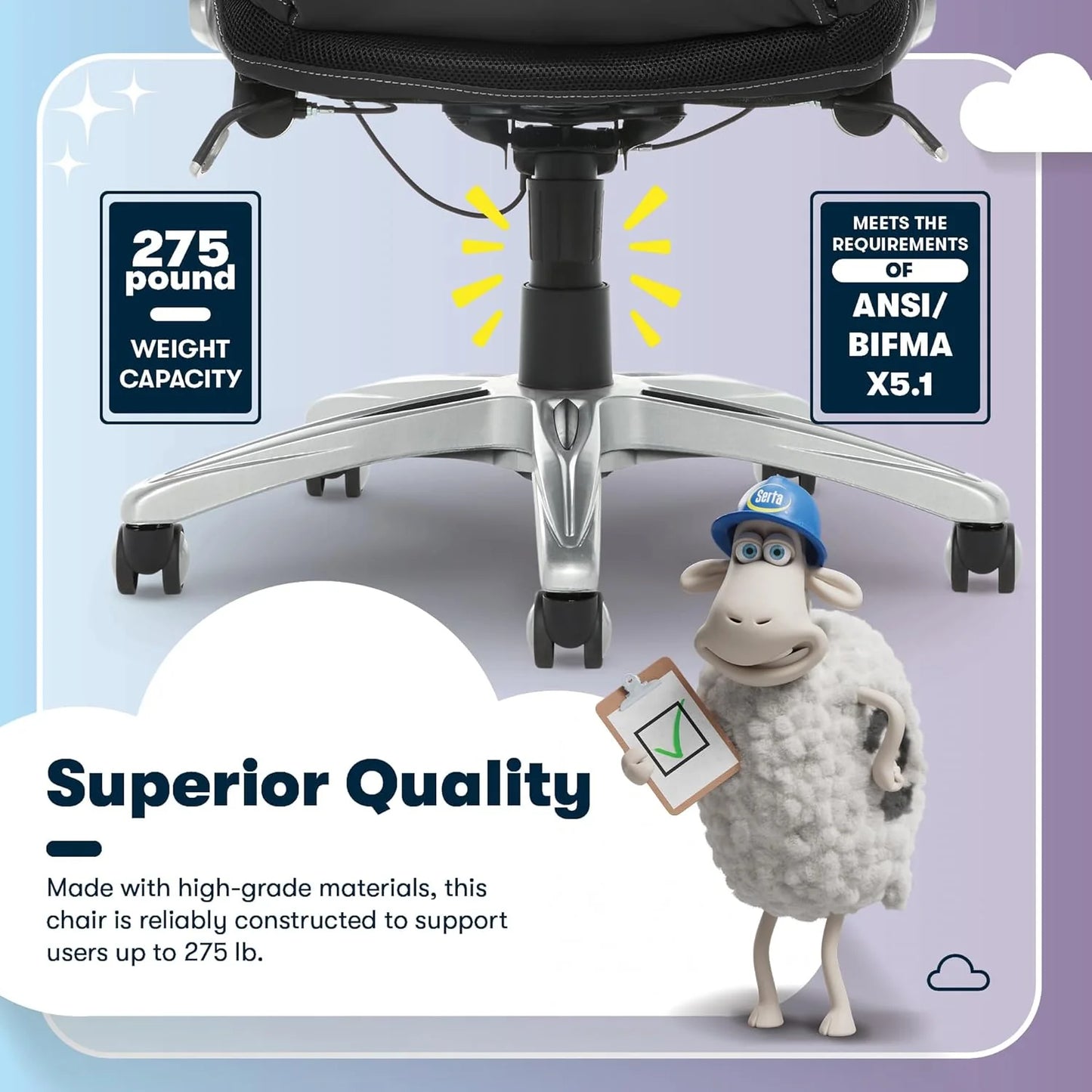 Executive office chair, ergonomic computer desk and chair