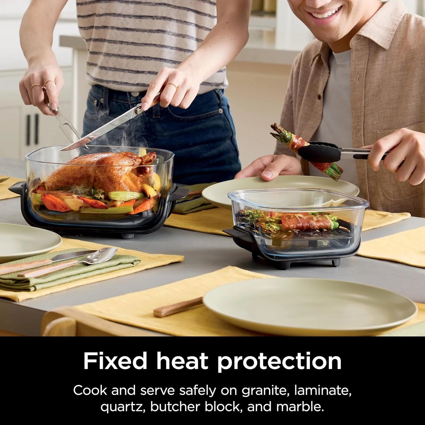 Ninja Crispi 4-in-1 Portable Glass Air Fryer Cooking System, 1500W, 4QT & 6-Cup TempWare Glass Containers with Storage Lids, Microwave, Freezer & Dishwasher Safe