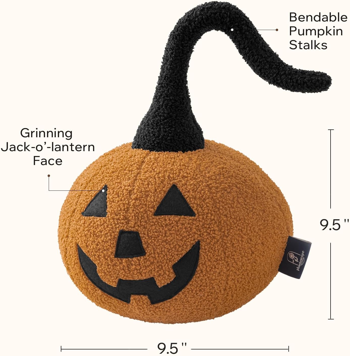 Happy Halloween Pumpkin Shaped Throw Pillow