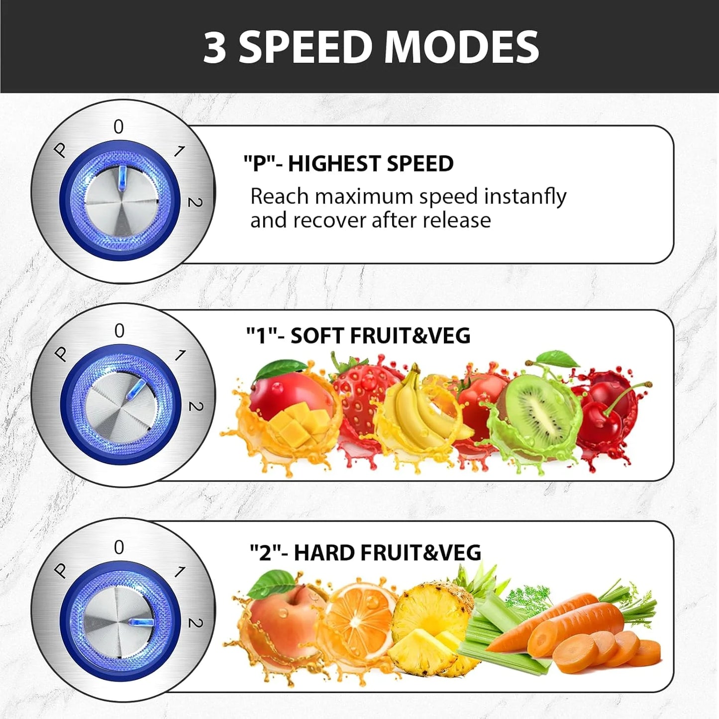 1300W KOIOS Centrifugal Juicer with Extra Large 3" Feed Chute and Titanium Filter