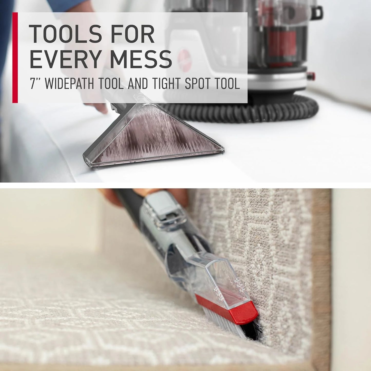 Hoover CleanSlate Plus Portable Carpet & Upholstery Spot Cleaner with Powerful Suction and Multiple Tools