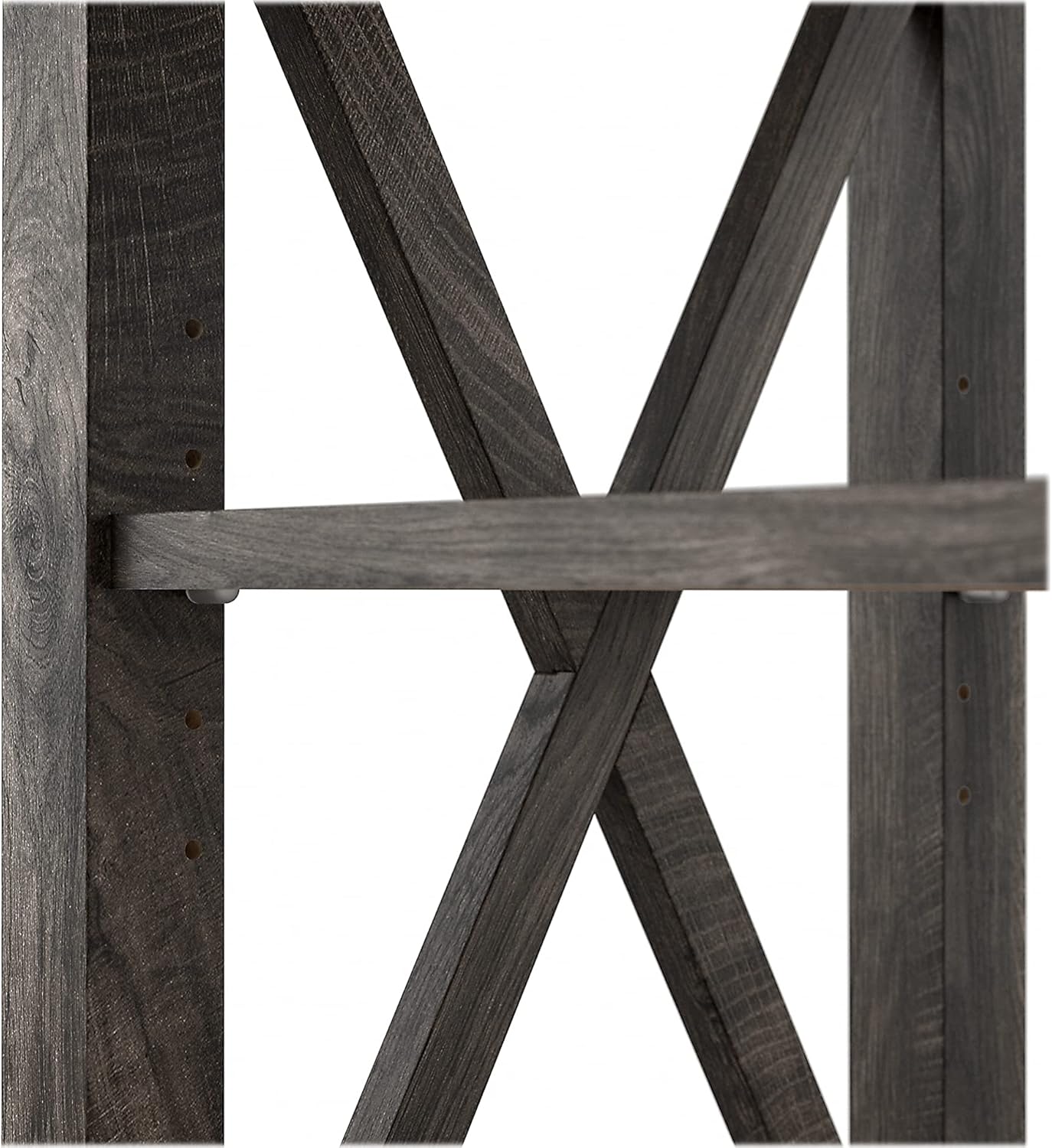 Key West Console Table with Drawers and Shelves in Linen White Oak