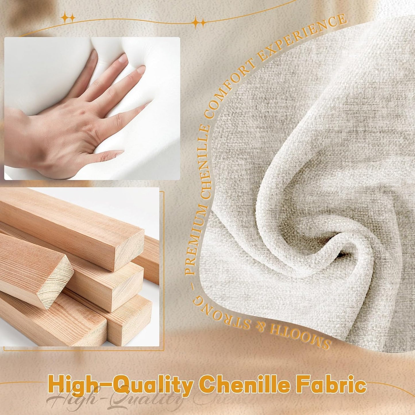 Adult rocking chair, gliding recliner, 360° rotating rocking chair with massage and heating function