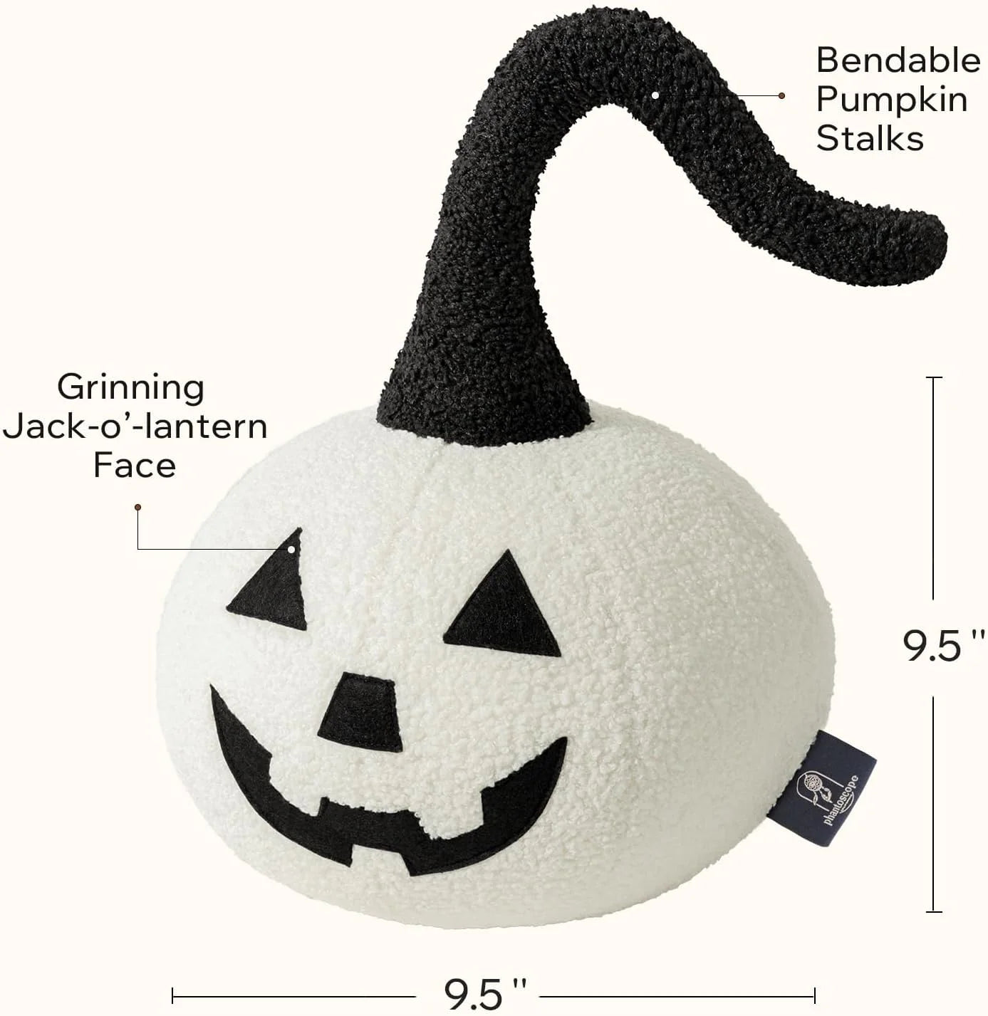 Happy Halloween Pumpkin Shaped Throw Pillow