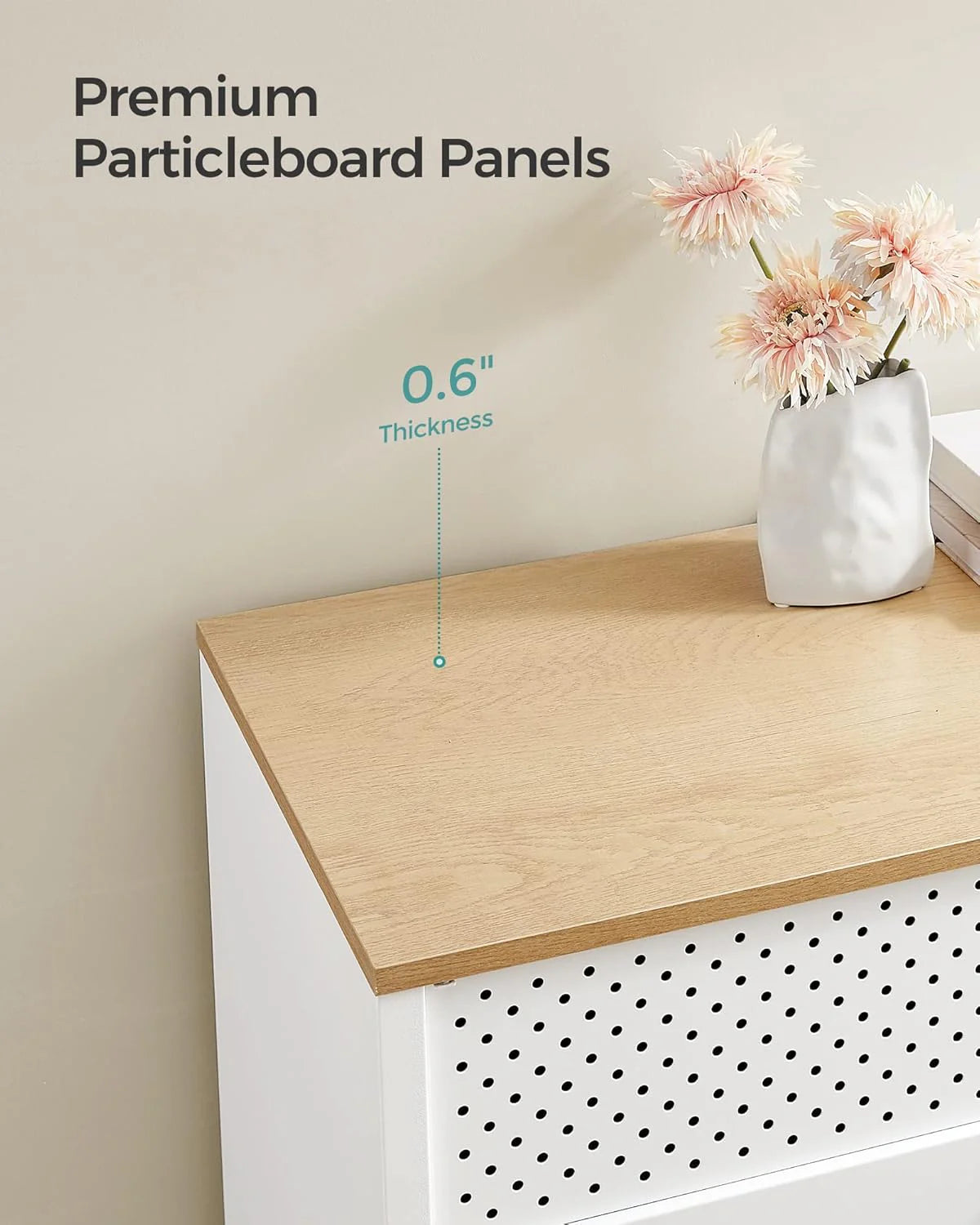 SONGMICS Storage Cabinet, Metal Cabinet, Sideboard with 2 Doors, 15.7 x 31.5 x 29.9 inches