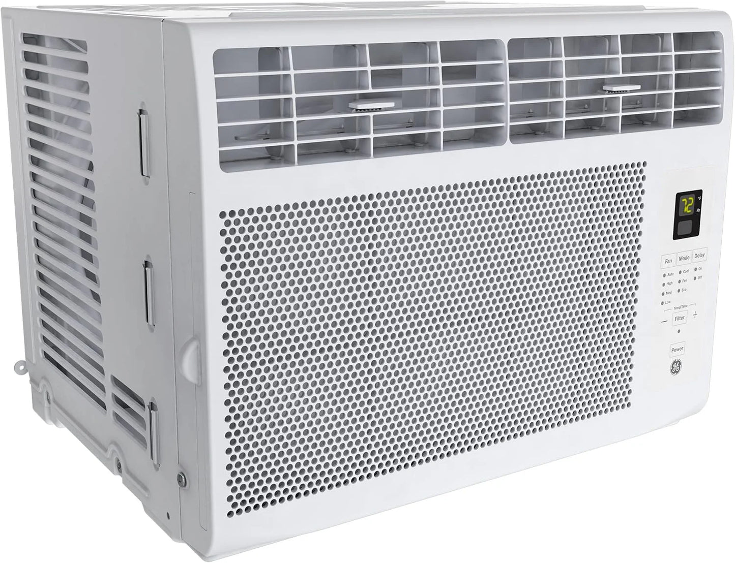 GE Window Air Conditioner Unit, 5,000 BTU for Small Rooms up to 150 sq ft. with Manual Adjustable Fan and Cooling Settings, Perfect for Small Bedroom or Living Room, Easy Install Kit Included, White