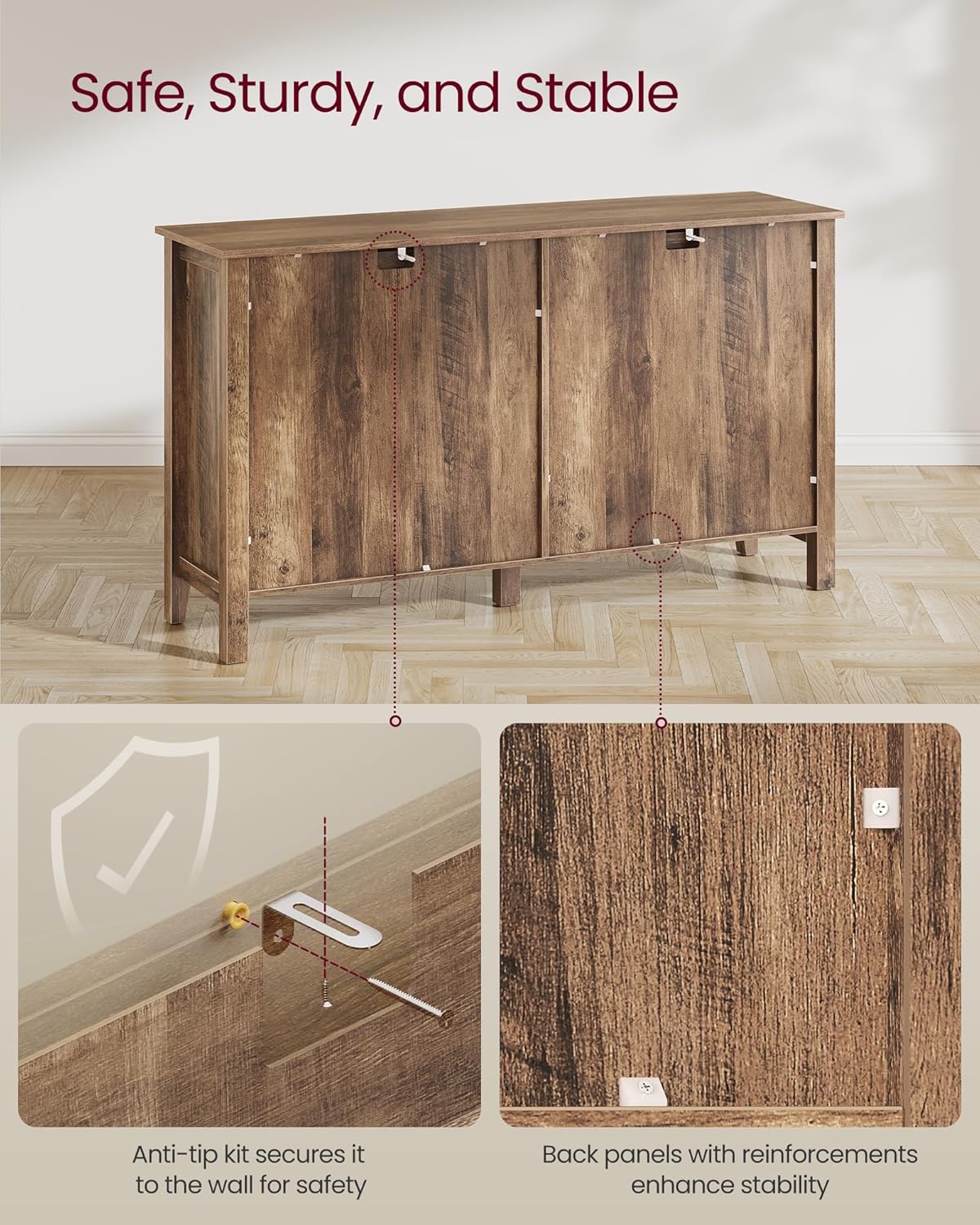 Storage Cabinet Buffet Cabinet with Adjustable Shelves