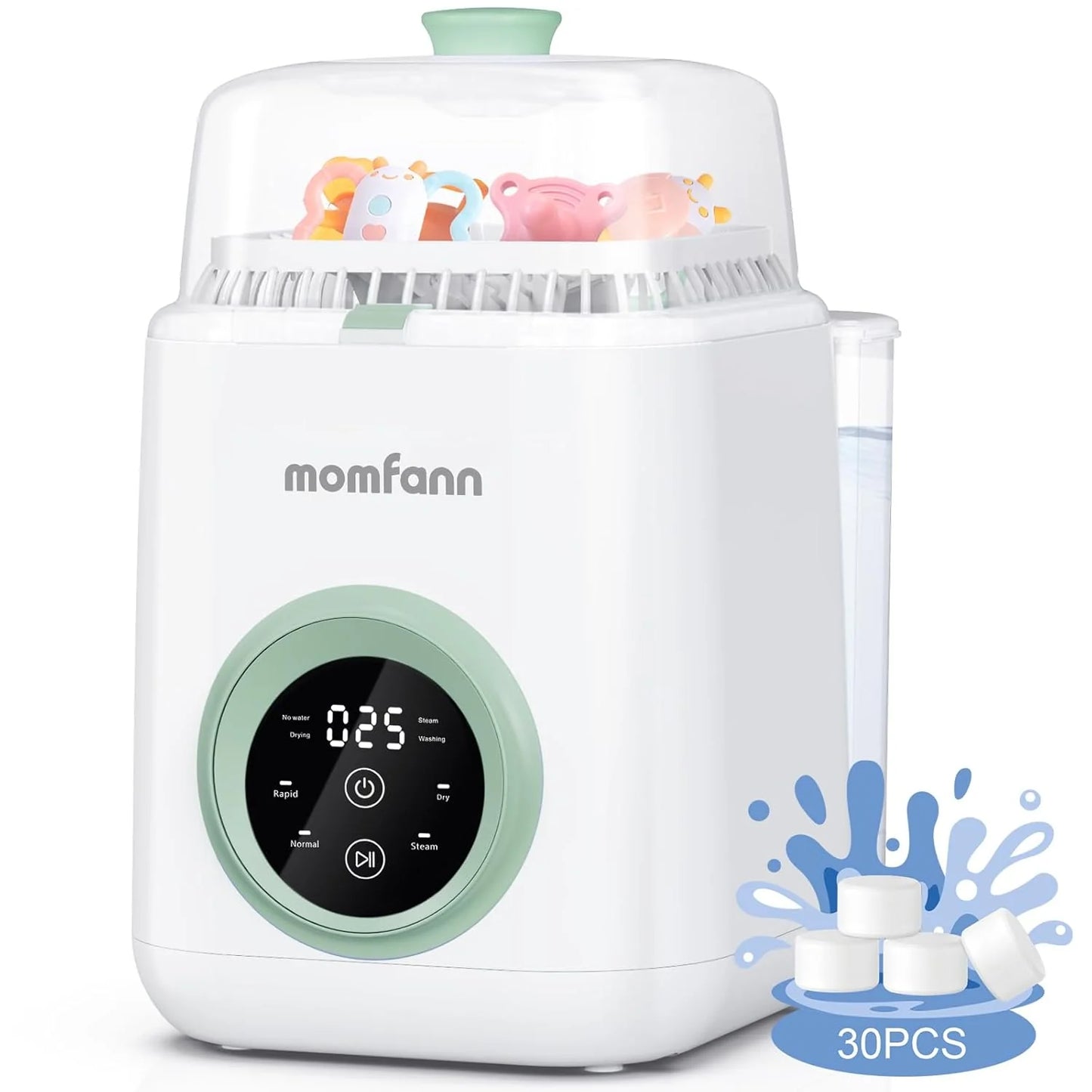 Baby Bottle Washer-19 Min Rapid Wash, Sterilizer and Dryer, All-in-One Cleaner, Bottles, Pump Parts & Baby Essentials
