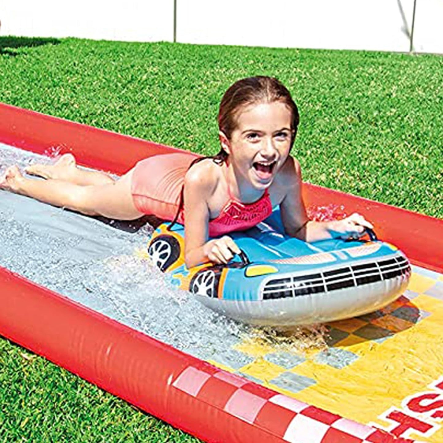 Intex 96" x 78" x 28" Inflatable Jungle Adventure Play Center Spray Kiddie Pool - Backyard Kids Water Slide, Outdoor Blow-Up Splash Pad for Toddlers