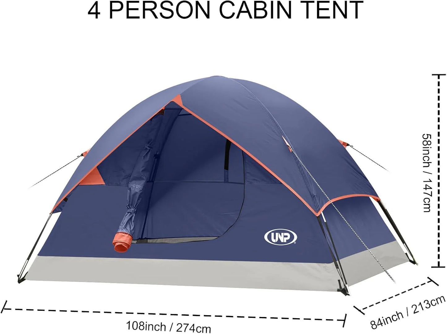Camping Tent 2/3/4/6 Person Dome Tent Portable Camping Tent for Outdoor and Backpacking Beach