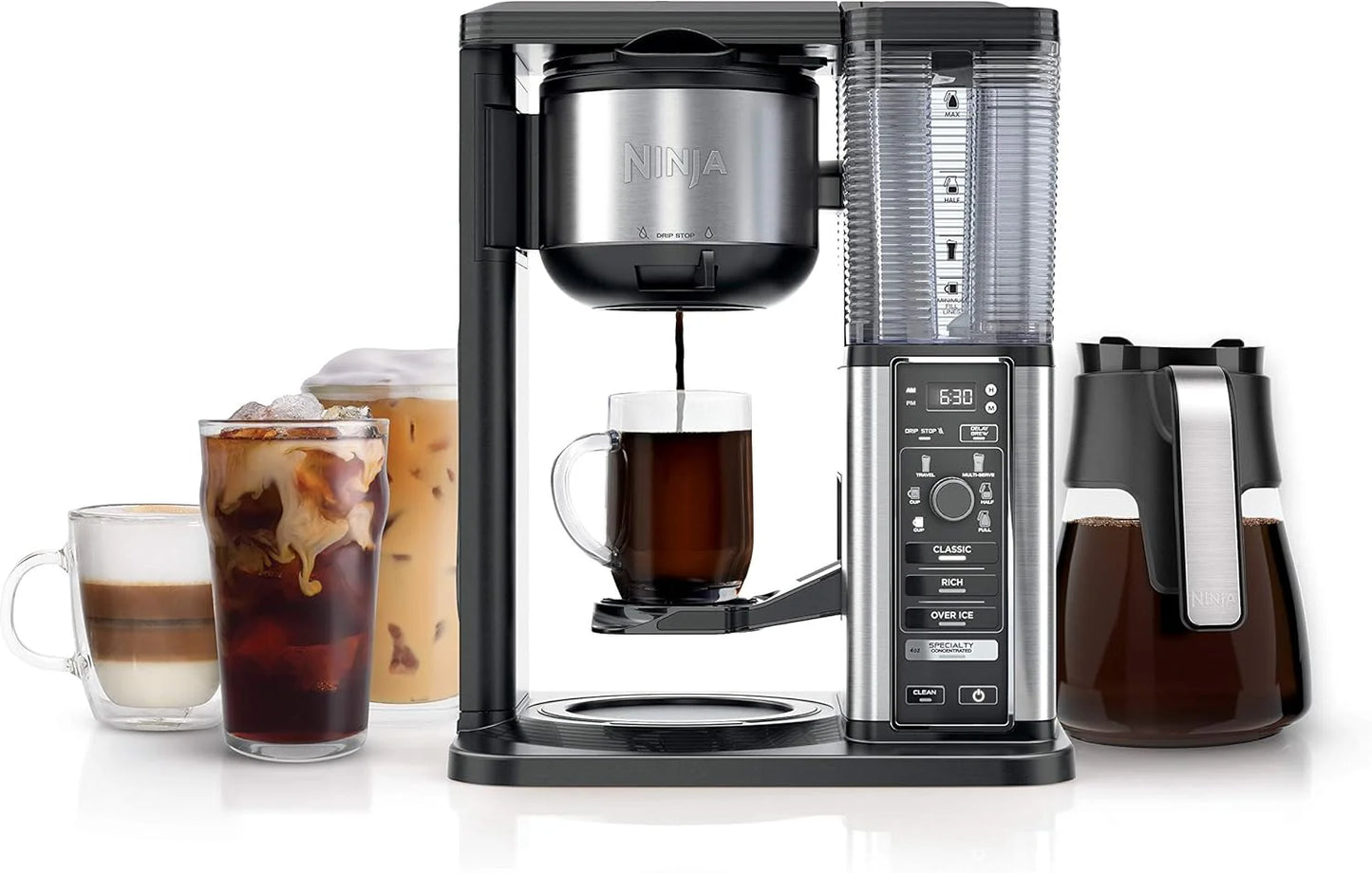 Extra Large Hot and Iced Coffee Maker with Fast Cold Brew, 4 Brewing Methods, 8 Sizes (Small to Travel), Single-Cup Coffee Maker, 12-Cup Capacity