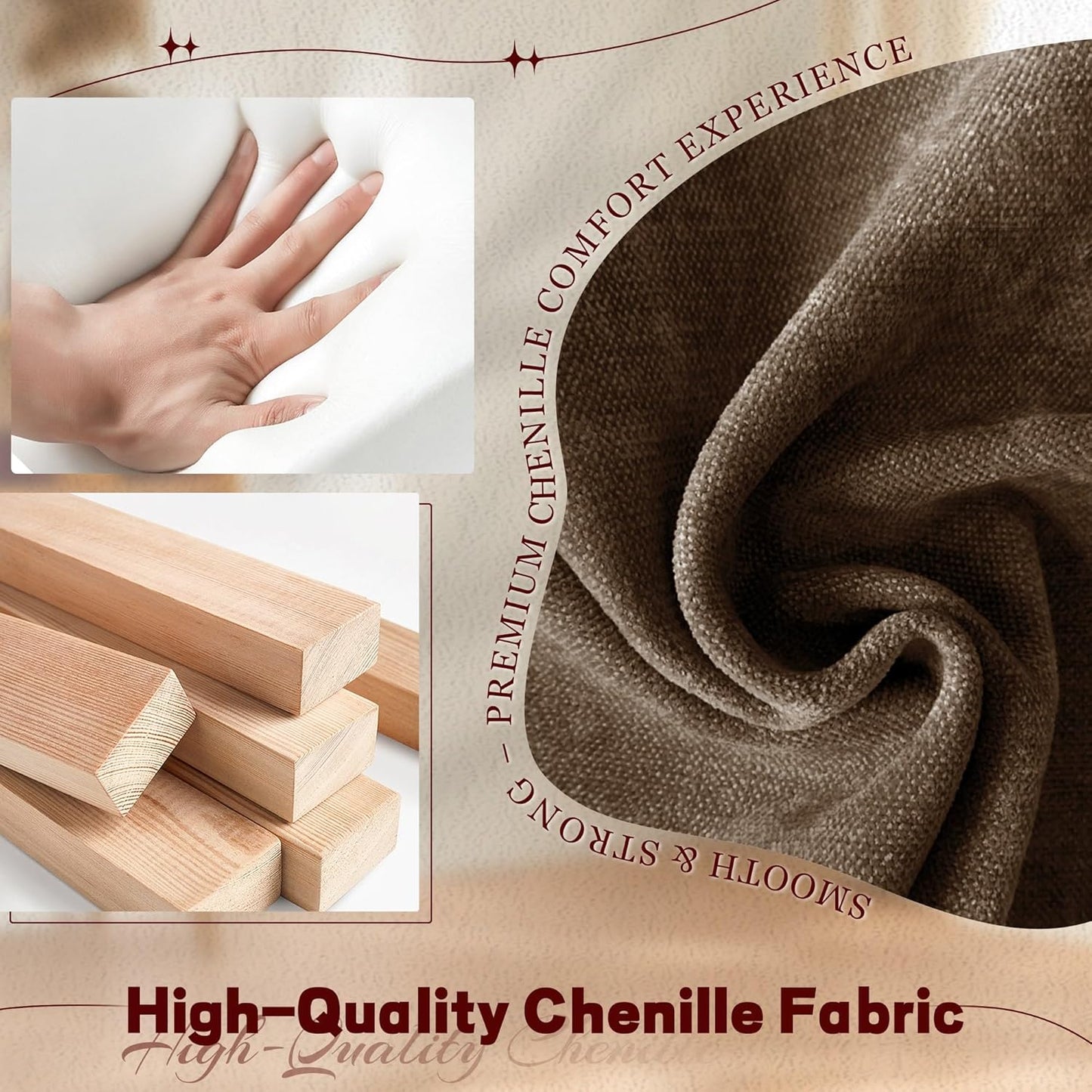 Adult rocking chair, gliding recliner, 360° rotating rocking chair with massage and heating function