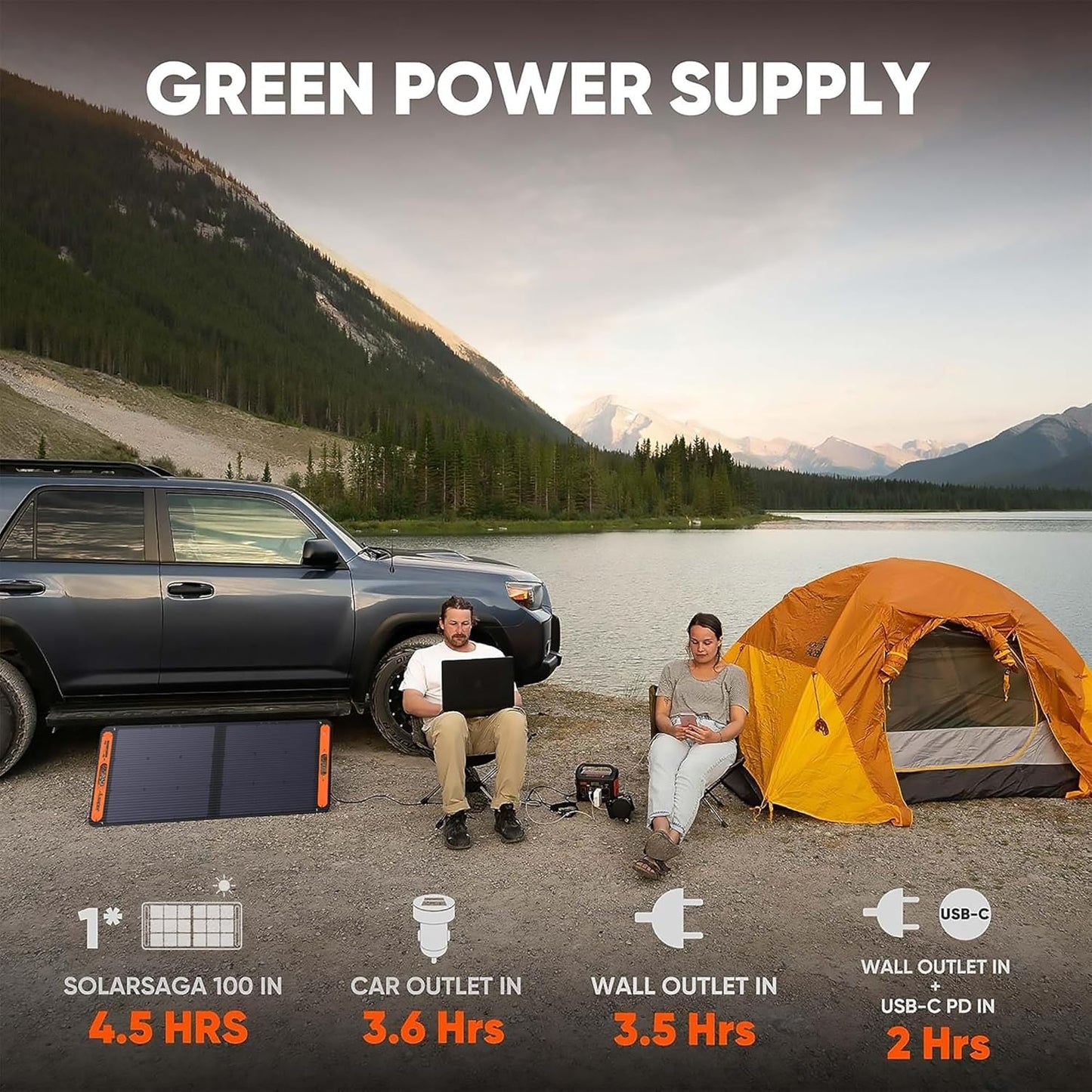 Portable Power Station Explorer 300, 293Wh Backup Lithium Battery, Solar Generator for Outdoors Camping Travel Hunting Blackout (Solar Panel Optional)