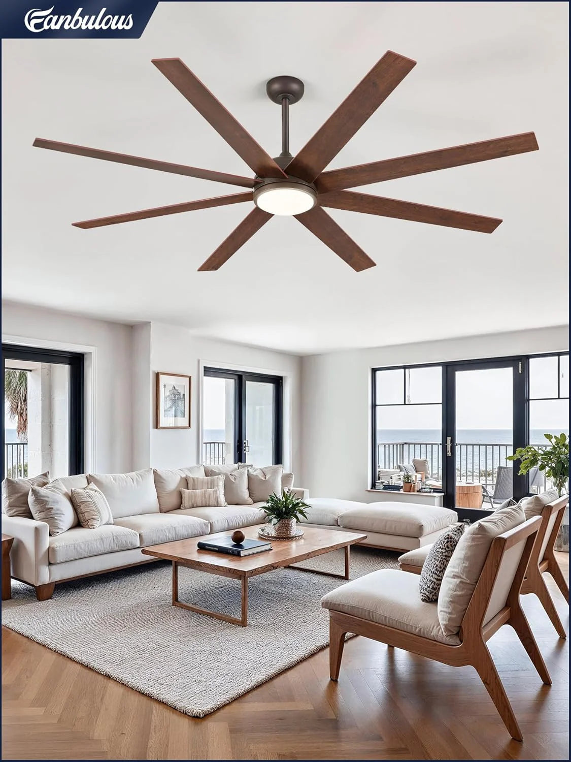 Ceiling Fan Indoor/Outdoor 8 Blades 65 inches
