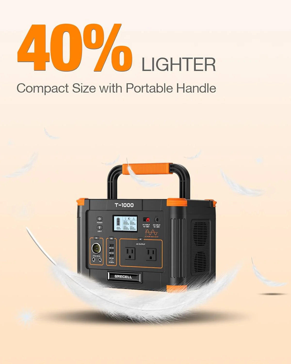 Portable Power Station 300W (Peak 600W),230.88Wh Solar Generator with 60W USB-C PD Output, 110V Pure Sine Wave AC Outlet Backup Lithium Battery for Outdoors Camping Travel Home Blackout