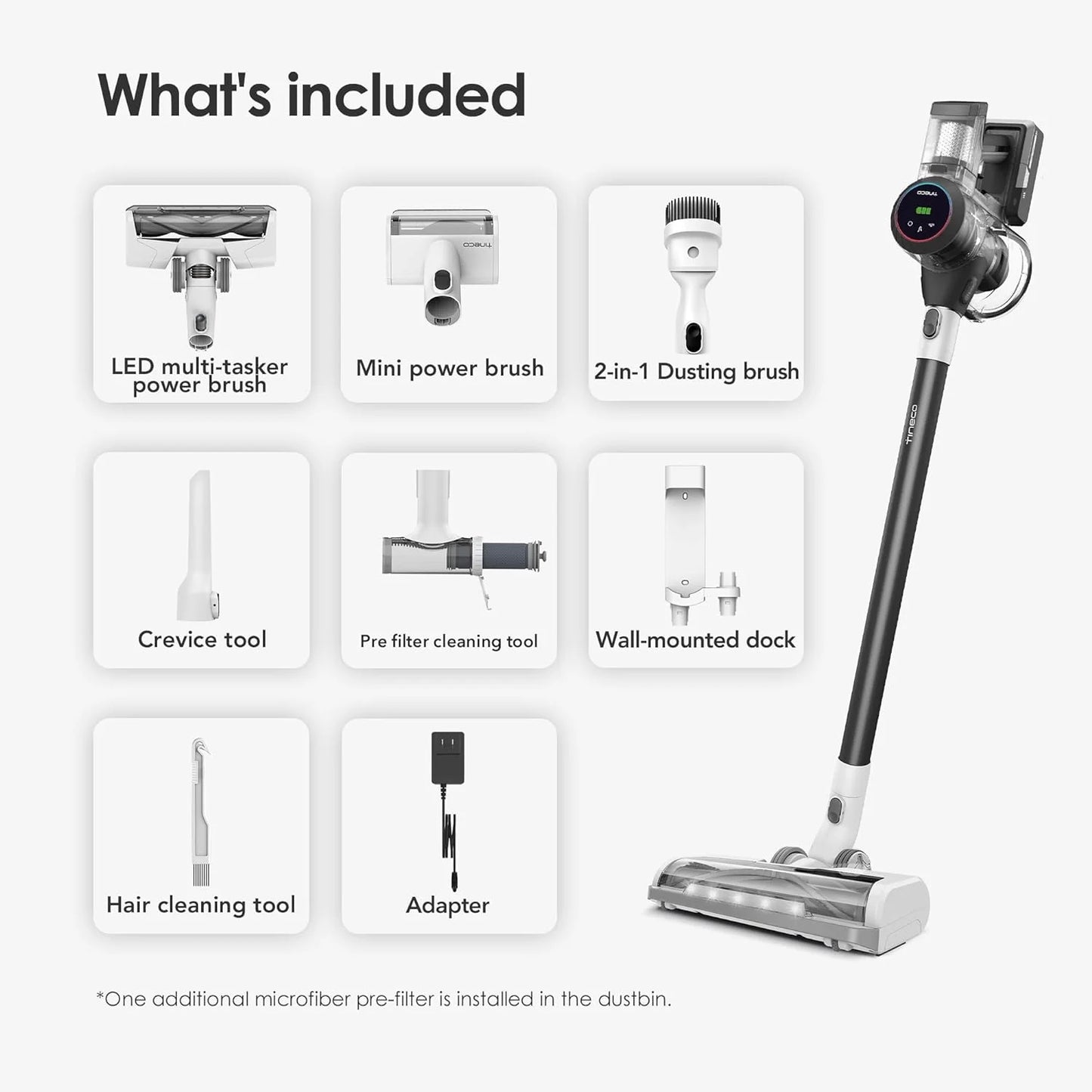 Cordless vacuum cleaner, smart stick handheld vacuum cleaner, strong suction, light weight, cordless handheld vacuum cleaner deep cleans hair, hard floors, carpets, cars