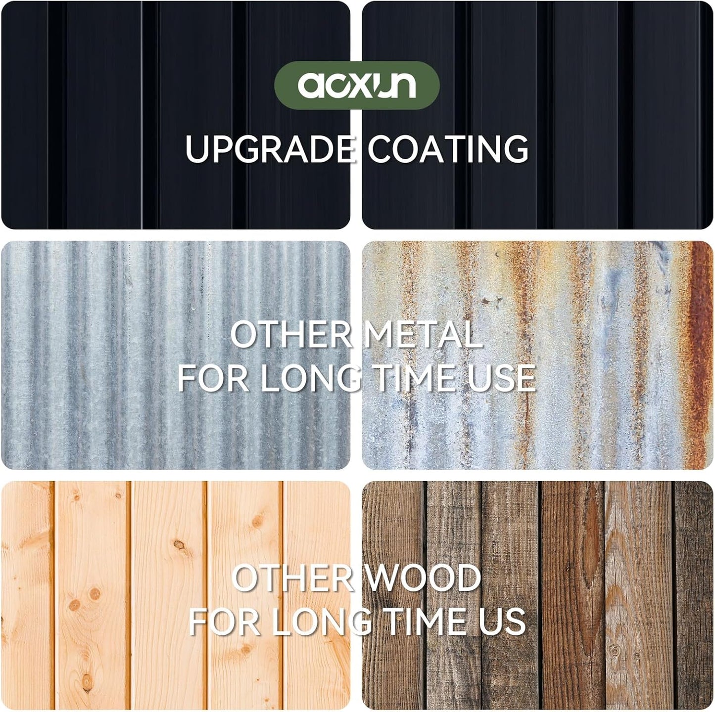 Aoxun 12x10 FT Shed Metal Outdoor Waterproof Storage Shed Steel Utility Garden Tool Shed with Door & Lock Outdoor Storage for Garden Patio Lawn Poolside, Brown