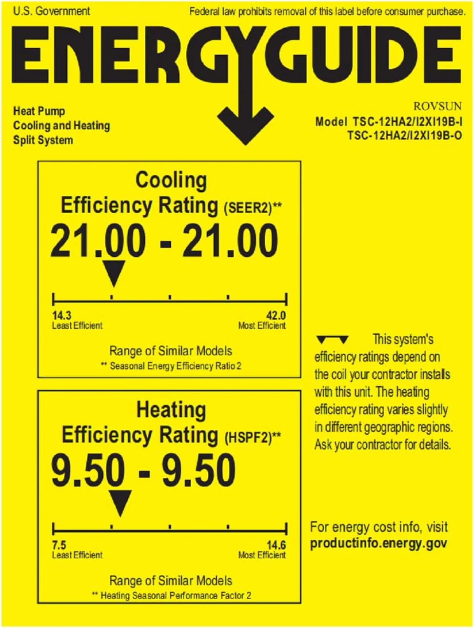 ROVSUN 9000 BTU Wifi Enabled Mini Split Air Conditioner & Heater with Inverter, 19 SEER2 Energy Saving 115V Ductless Split AC Unit with Pre-Charged Condenser, Heat Pump & Installation Kit