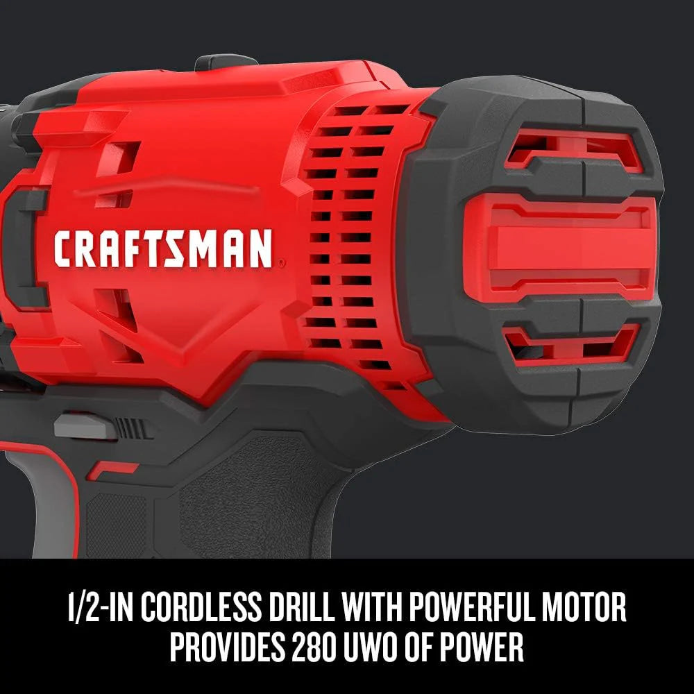 V20 MAX Cordless Drill and Impact Driver, Power Tool Combo Kit with 2 Batteries and Charger (CMCK200C2AM)