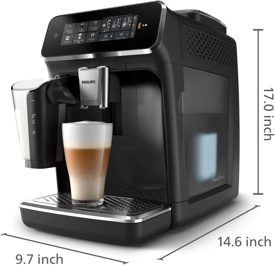 Fully automatic espresso machine - 6 hot and iced beverages with ceramic grinder