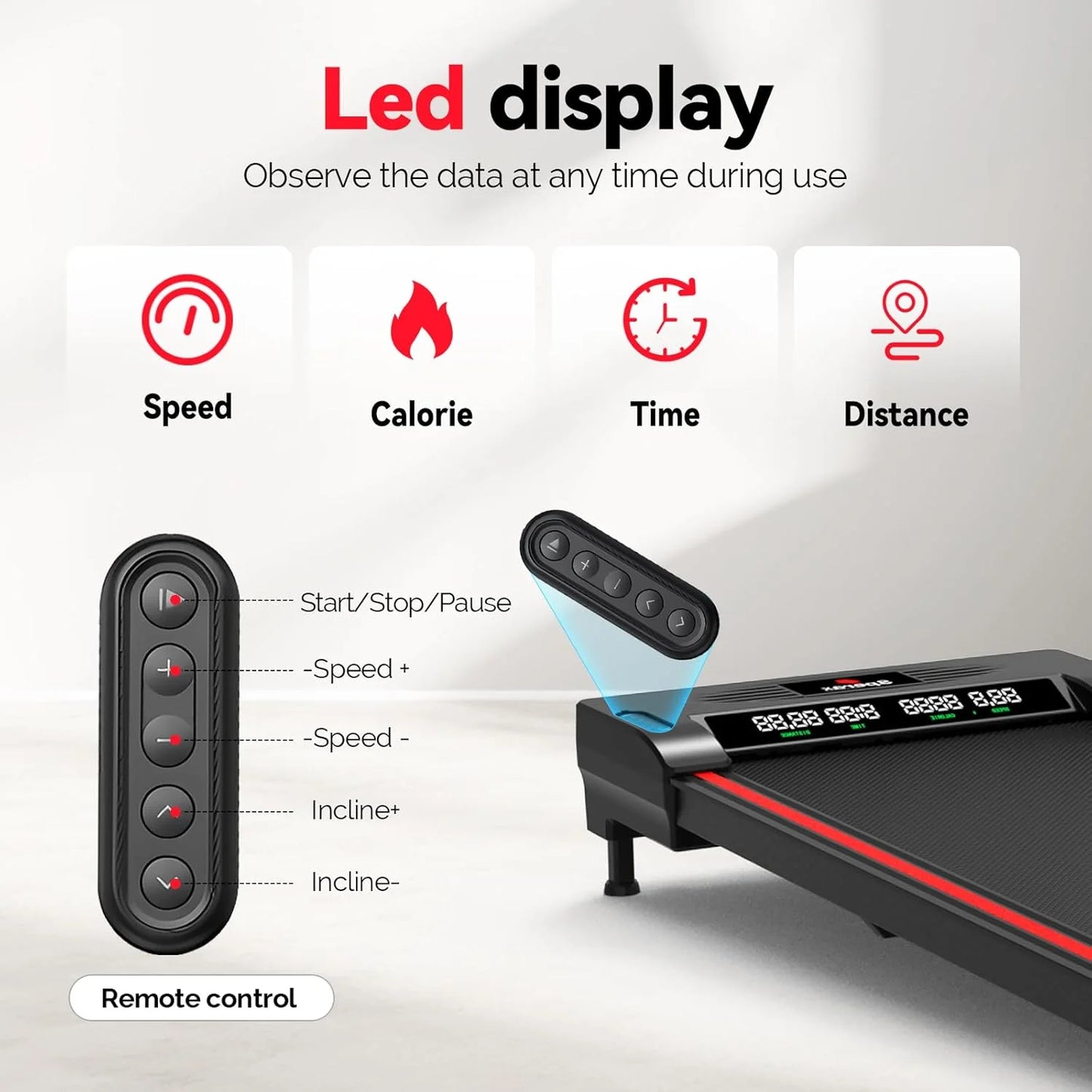 Sperax Walking Vibration Pad with APP, 3 in 1 Under Desk Treadmill, 2.5HP Low Noise Walking Treadmill Pad with Remote Control,Portable Treadmills for Home Office