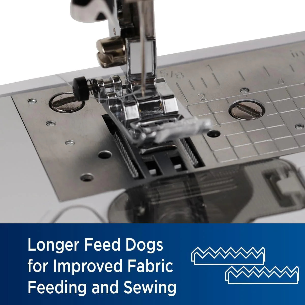 Sewing Machine, Strong & Tough, 37 Built-in Stitches, Free Arm Option, 6 Included Feet