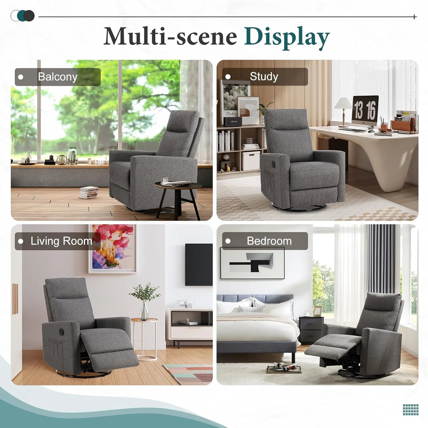 Adult recliner, living room massage recliner, adjustable home theater chair single sofa