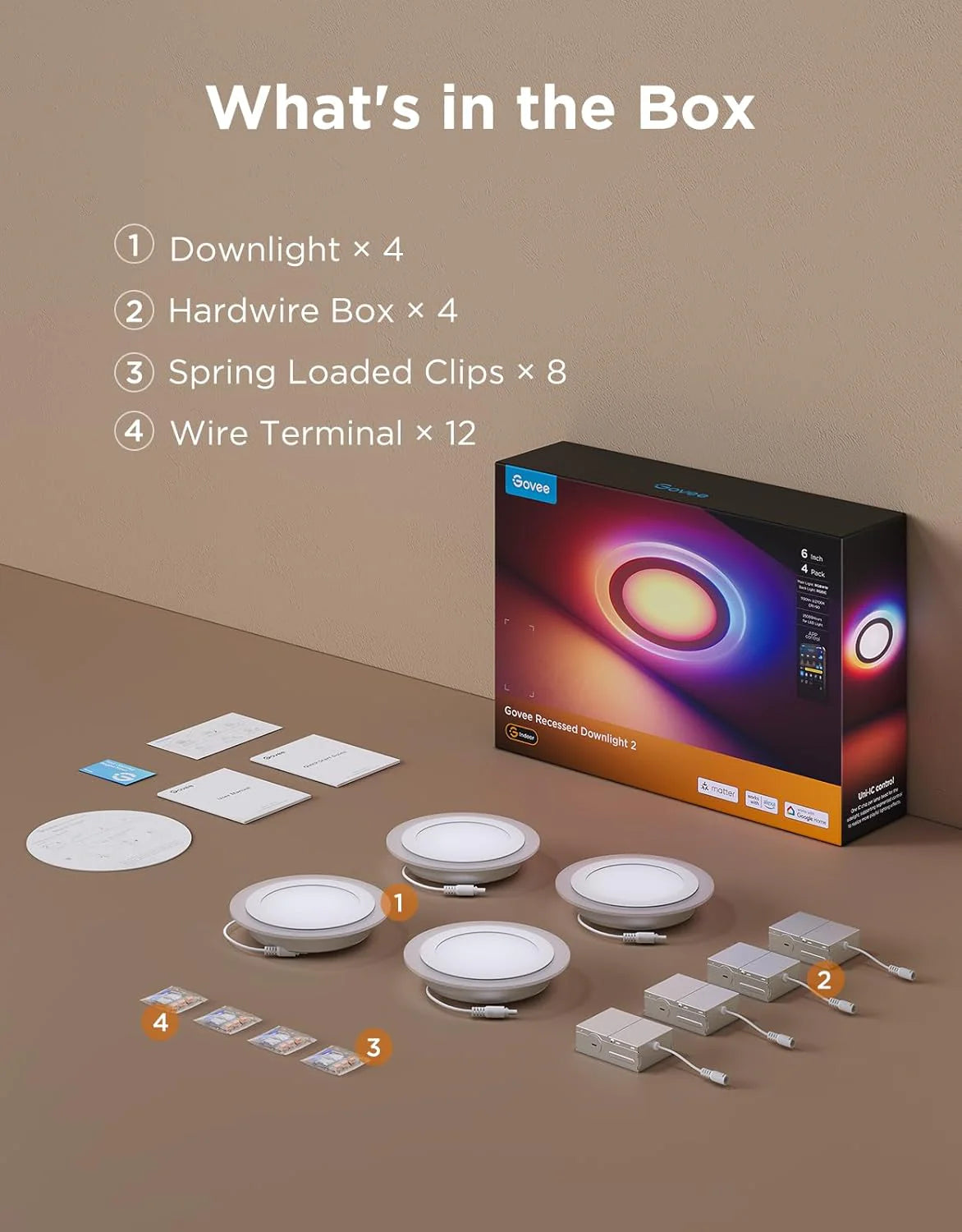 Smart Recessed Lighting 6" Dimmable 1100LM Canless Downlight with Junction Box