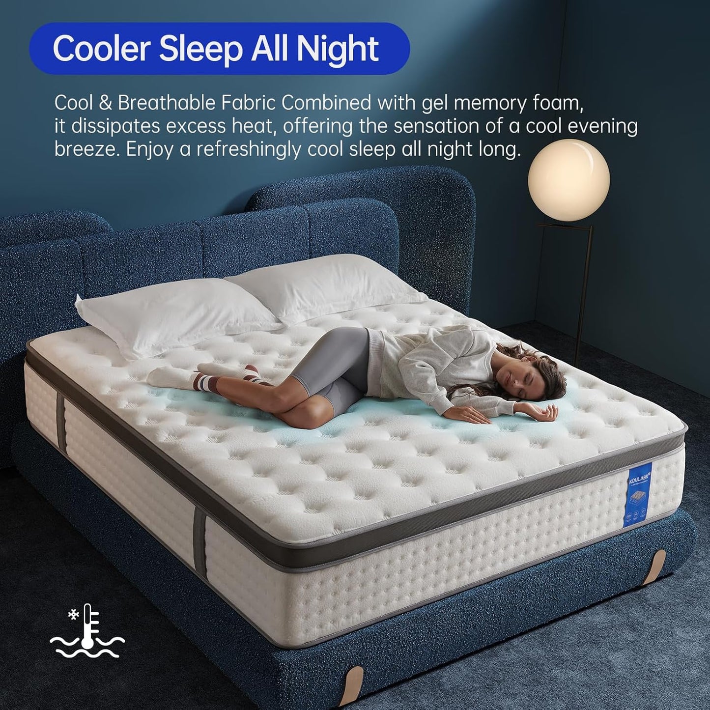 Queen Size Mattress 12-Inch Hybrid Mattress-in-a-Box Gel Memory Foam