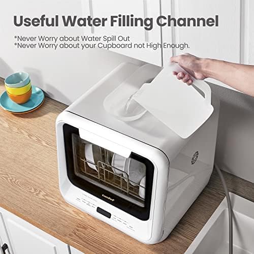 COMFEE' Portable Mini Dishwasher Countertop with 5L Built-in Water Tank