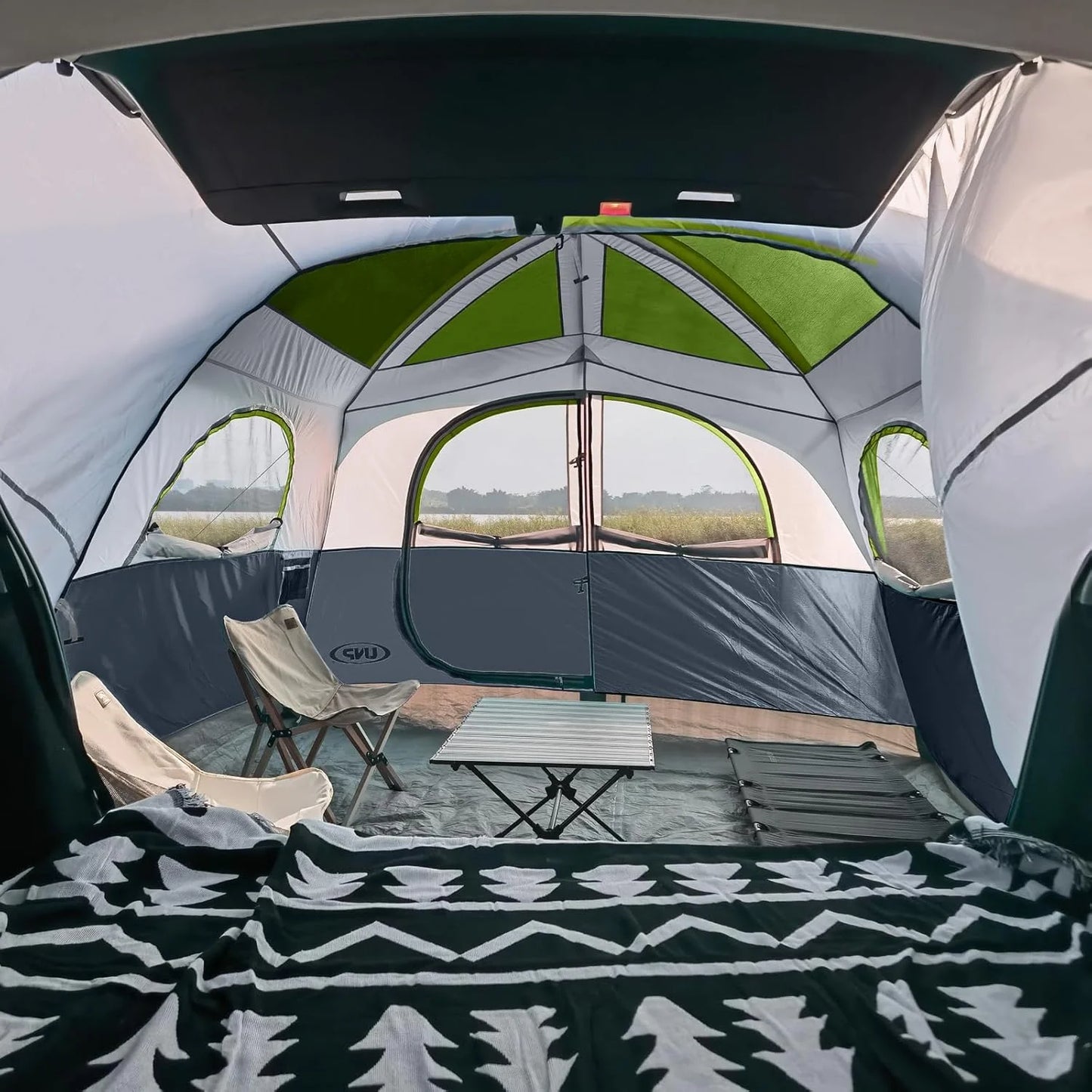 SUV Tent for Camping, 6-Person SUV Tailgate Tent - Easy Set Up with Rainfly