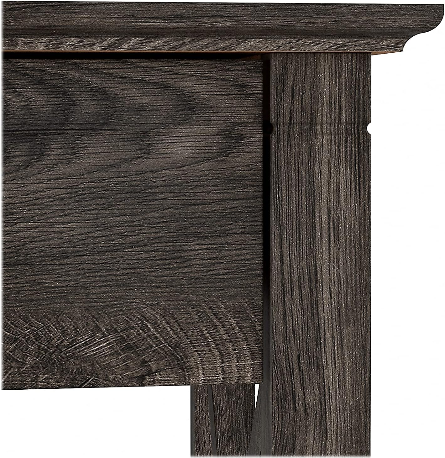 Key West Console Table with Drawers and Shelves in Linen White Oak