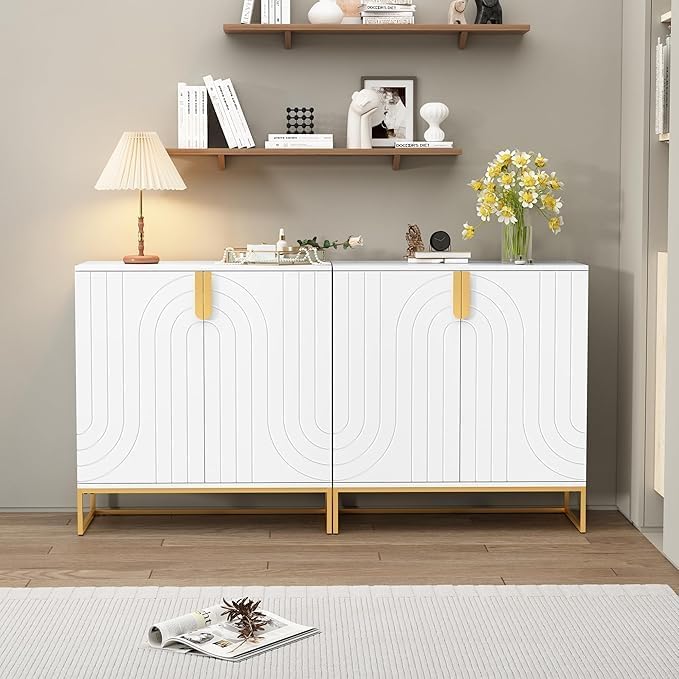 Accent Wood Grain Cabinet with 2 Doors