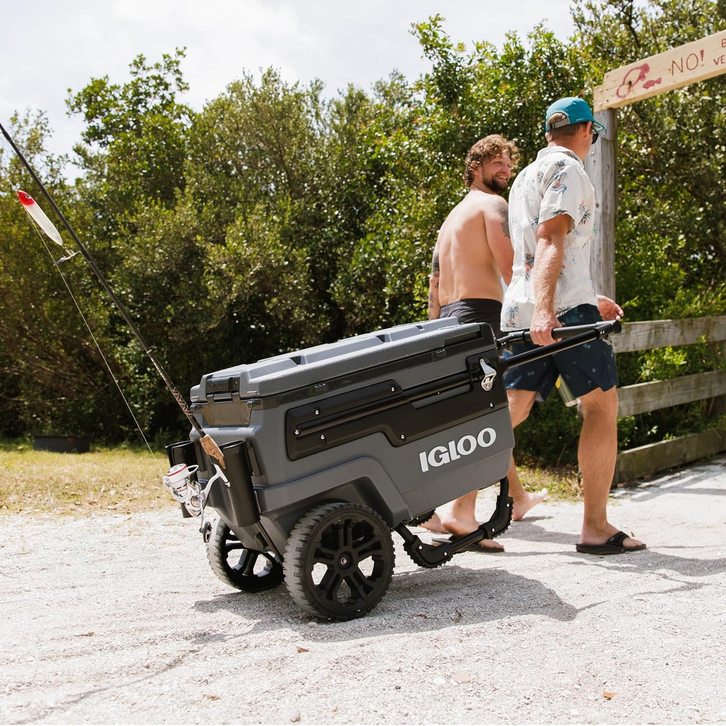 70Qt Wheeled Cooler, Insulated Hard Shell Ice Chest