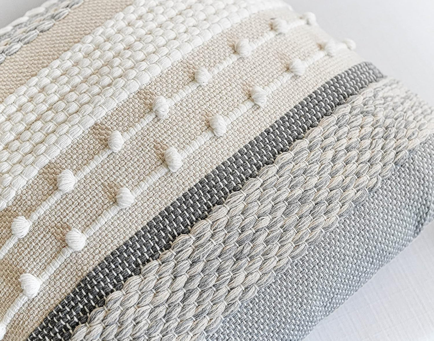 Blue Boho Decorative Throw Pillow Cover 20x20