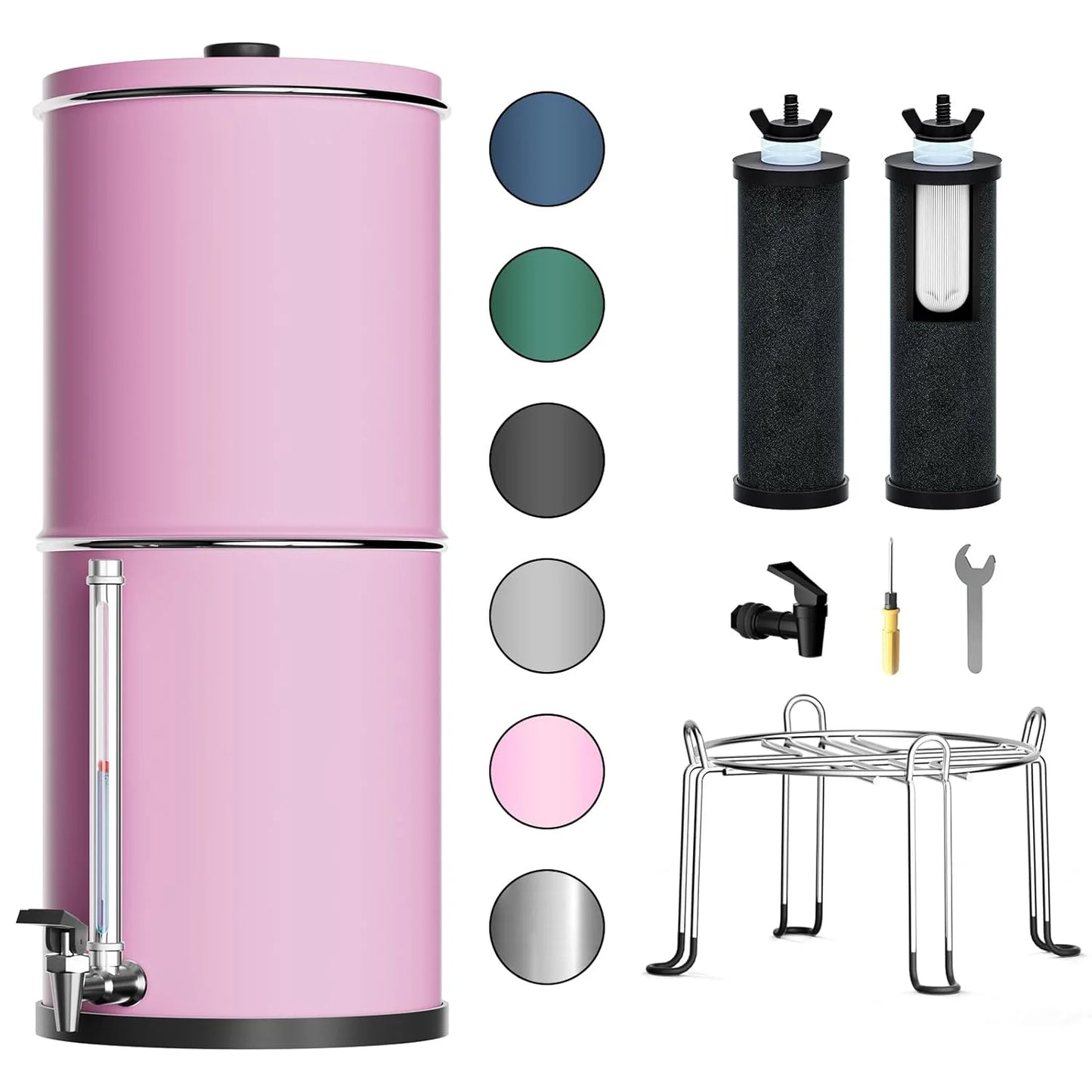 Purewell three-stage 0.01μm ultrafiltration gravity water filtration system 304