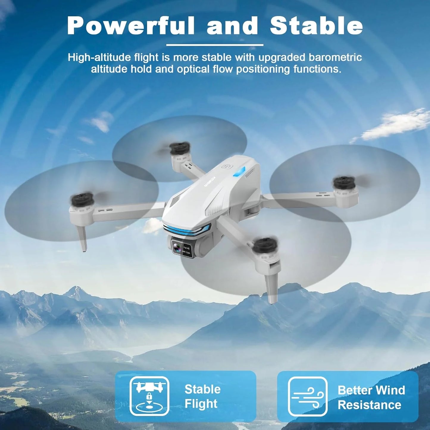 2K HD FPV Drone for Adults with Camera - Altitude Hold Foldable and Portable