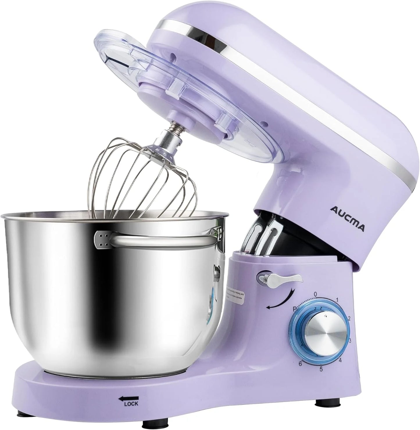 Aucma Stand Mixer,6.5-QT 660W 6-Speed Tilt-Head Food Mixer, Kitchen Electric Mixer with Dough Hook