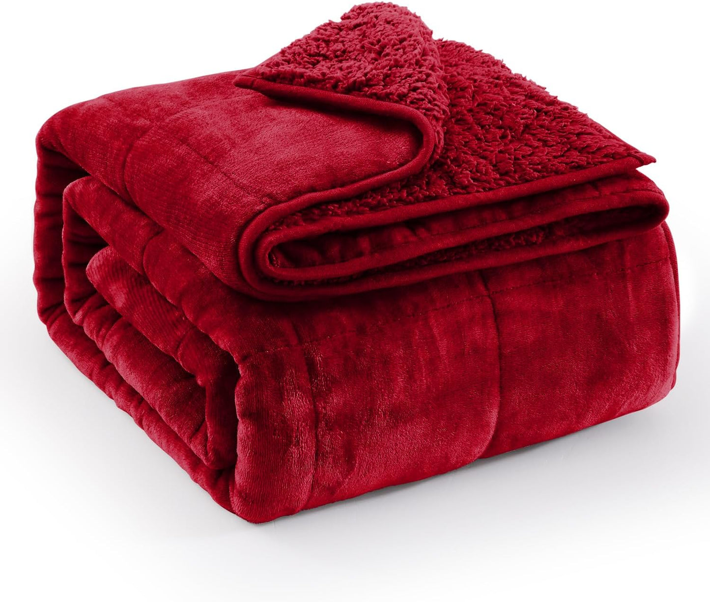 Sherpa Fleece Weighted Blanket 15 lbs 60"x 80"