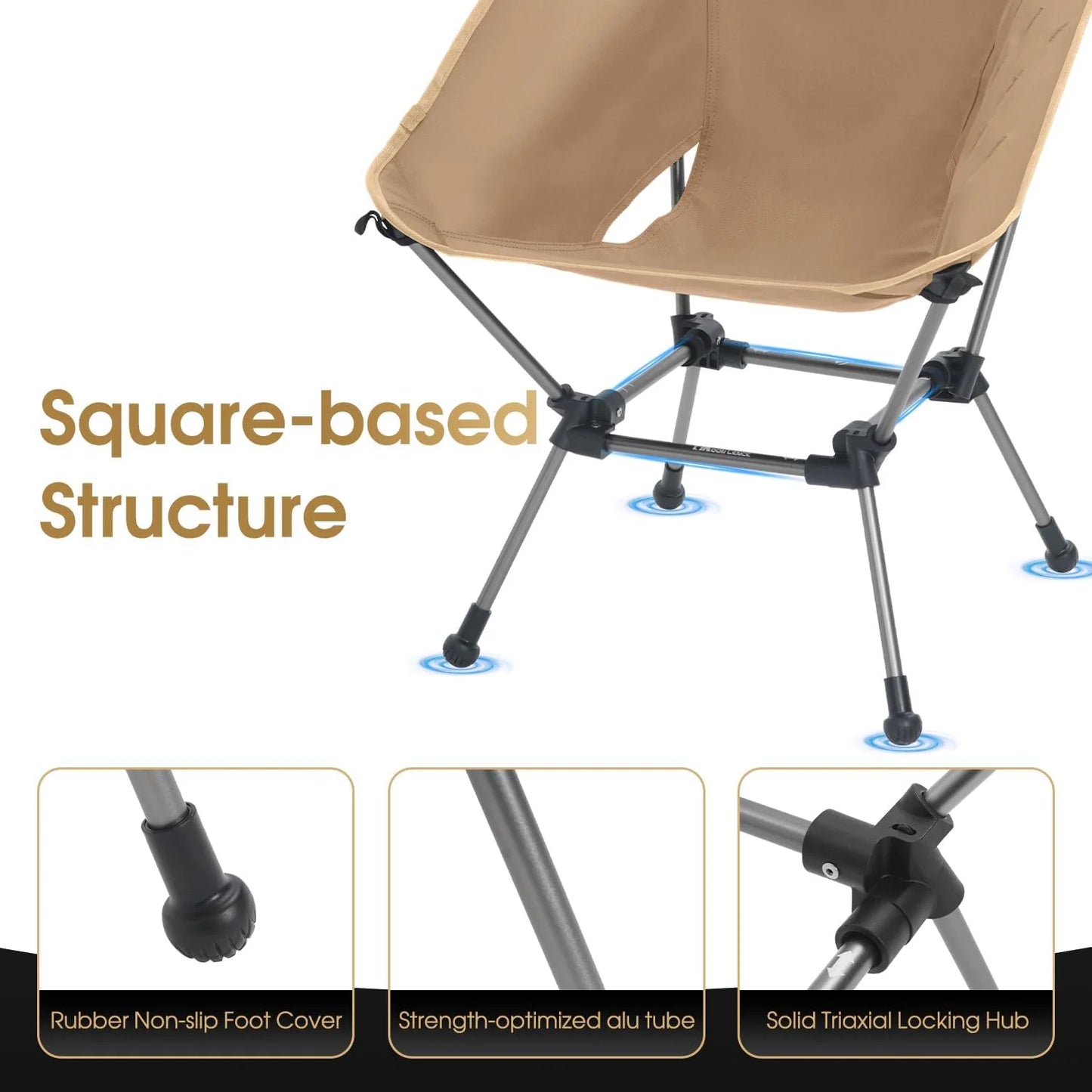 Portable Camping Chair Plus Folding Chair for Backpacking and Hiking