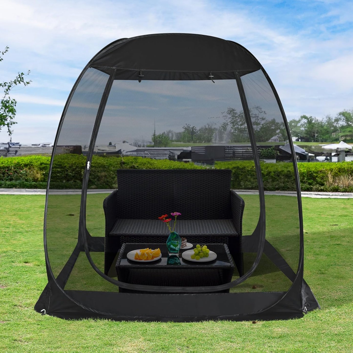 Pop Up Screen House Gazebo Tent with Mosquito Netting Sides